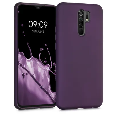 Produktbild von kwmobile Case kompatibel mit Xiaomi Redmi 9 Hülle - Schutzhülle aus Silikon metallisch schimmernd - Handyhülle Metallic Brombeere
