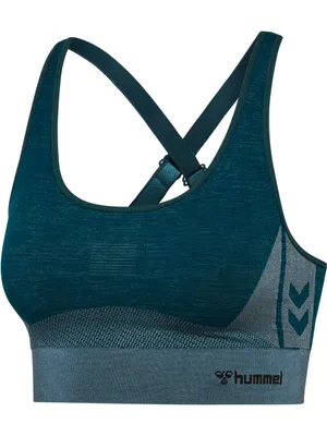 Produktbild von HUMMEL hmlCLEA SEAMLESS  SPORTS TOP, DARK SEA, XS