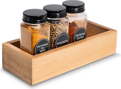 Image de Creative Deco Petite Boîte de Rangement en Bois de Hêtre 22 x 9 x 5 cm