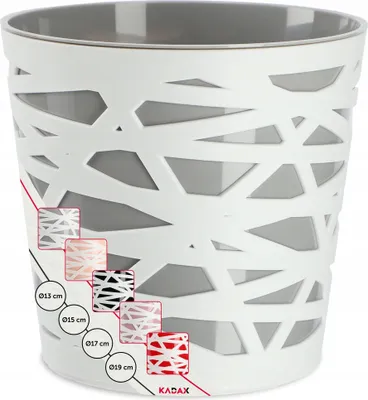 Obrázek produktu pro KADAX "Rusio" květináč, kulatý květináč, plastový květináč, květináč, 13 cm, šedý