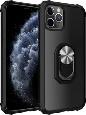 Produktbild von Hülle für Apple iPhone 13 Pro - Hybrid Ring Transparent Schutzhülle Handyhülle Ring Case - Schwarz