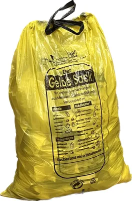 Imagen del producto de Bolsas de basura de 90 litros, color amarillo, 65 unidades, para reciclaje
