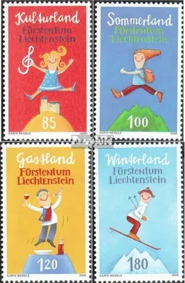 Produktbild von Briefmarken Liechtenstein 2006 Mi 1412-1415 (kompl.Ausg.) gestempelt Tourismus