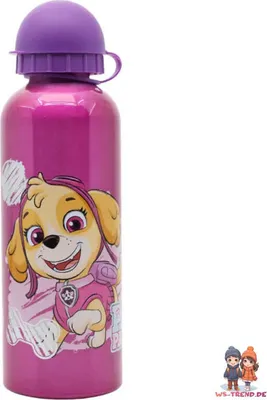 Paw Patrol Sportflasche Für Kinder – 400 Ml, Mit Lustigen Motiven, 6x6x17 Cm