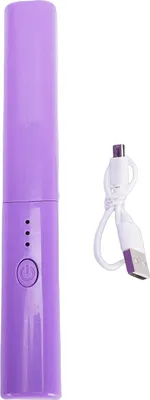 Image de Peigne de coiffure USB rechargeable, mini-lisseur sans fil pour tous types de cheveux, violet