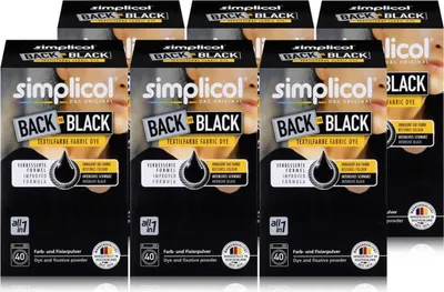 Produktbild von Simplicol Textilfarbe Back to Black 400g - Erneuert die Farbe (6er Pack)