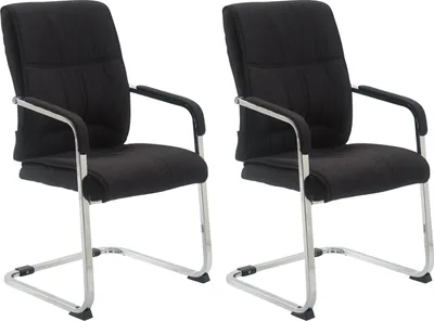 Produktbild von 2er Set Freischwinger XXL HLO-CP98 Stoff  schwarz
