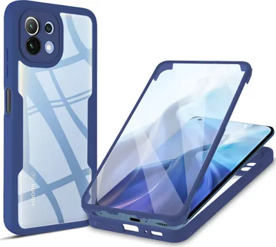 Immagine prodotto di Xiaomi Mi 11 Lite Custodia protettiva, Protezione dello schermo incorporata Custodia per cellulare con protezione completa a 360 gradi per Xiaomi Mi 11 Lite Blu