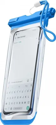 Produktbild von Handyhülle Case Handykette Schutz mit Band Kordel Kette Schnur zum Umhängen kompatibel mit Smartphones Blau