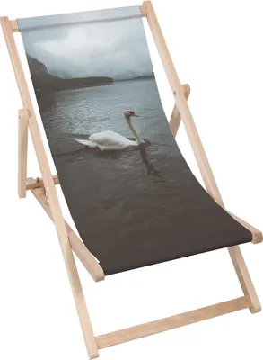 Produktbild von Dreamroots Liegestuhl klappbar Holz, Buchenholz bis zu 130 kg, Sonnenliege klappbar mit 3-stufiger Neigungsregulierung der Rückenlehne, Swan
