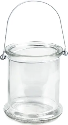 Produktbild von VBS Glaslaterne 8x10 cm mit Metallbügel für Teelicht oder Kerze