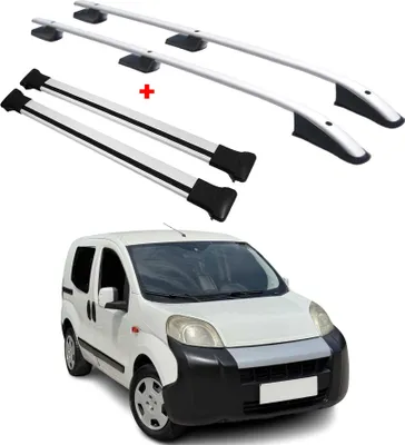 Image de KIT Barres de toit trans+long pour Citroen Nemo Peugeot Bipper 2008-22 Alu Gris
