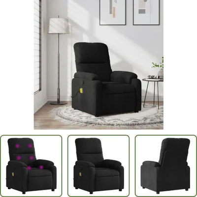 Produktbild von The Living Store Massagesessel Schwarz Mikrofasergewebe