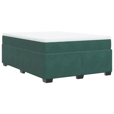 Produktbild von Boxspringbett mit Matratze Dunkelgrün 160x200 cm Samt