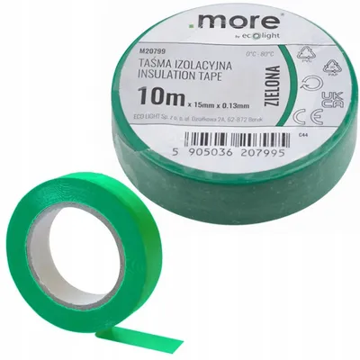 Immagine prodotto di Nastro isolante 15 mm x 0,13 mm VERDE 10 m