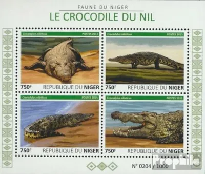 Produktbild von Briefmarken Niger 2015 Mi 3759-3762 Kleinbogen (kompl. Ausg.) postfrisch Krokodil