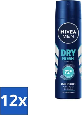 Image de Déodorant Spray Dry Fresh NIVEA Men 150 ml - Pack avantage - 12 pièces