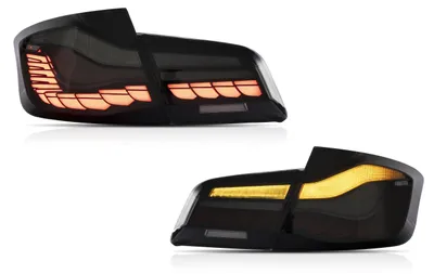 Productafbeelding van LED achterlichten, zwart, "smoked" uitvoering, voor BMW 5-serie F10, sedan, modeljaren 2010-2017