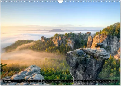 Produktbild von Wunderschönes Elbsandsteingebirge (Wandkalender 2026 DIN A3 quer), CALVENDO Monatskalender