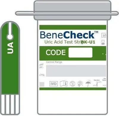 Produktbild von BeneCheck Harnsäure Teststreifen BK-U1