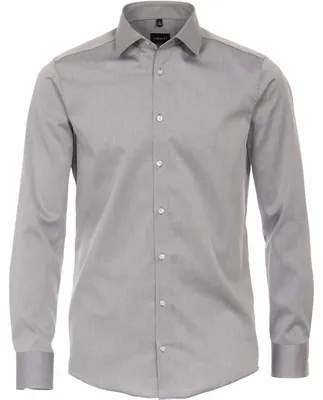 Immagine prodotto di Camicia da uomo VENTI da lavoro a maniche lunghe, modello Kent Modern-Fit, argento, taglia 44