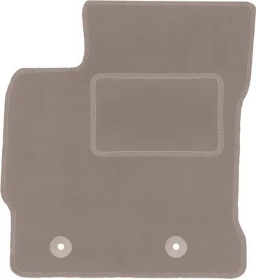 Produktbild von Fahrerfußmatte Velours beige passend für Toyota Auris II (2012-2018, Schrägheck, Kombi) – mit Befestigungen – passgenau