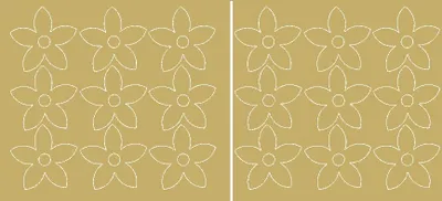 Produktbild von Wandaufkleber Blumen, 18 Stück, goldglänzend