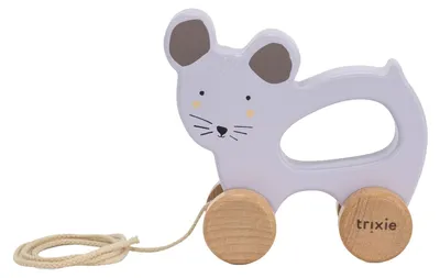 Image de Jouet à tirer en bois Souris