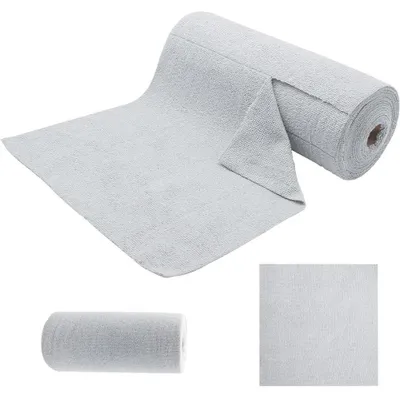 Obrázek produktu pro Mikrovláknové utěrky na roli – čisticí utěrky – 50 kusů – 30 x 30 cm – 85 % polyester, 15 % polyamid – bez vláken, savé, opakovaně použitelné