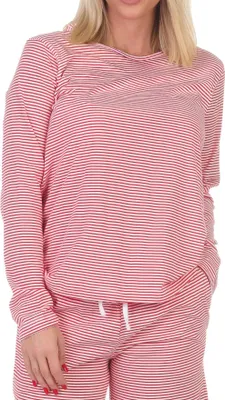 Obrázok produktu pre Dámske pyžamo s dlhým rukávom Mix & Match - ideálne na kombinovanie ; stripes_pink , 36