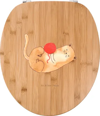Produktbild von Mr. & Mrs. Panda Toilettendeckel Katze Wolle - Transparent - Geschenk, WC Brille, Klodeckel, Spielen, Sitz, Katzen, Klobrille, Cats, Putzig, Deckel, Cat