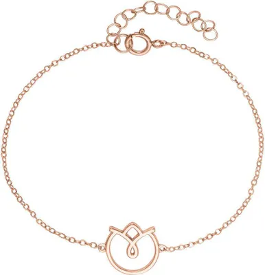 Produktbild von lanii Armband Blüte für Damen aus 925er Silber, rosévergoldet