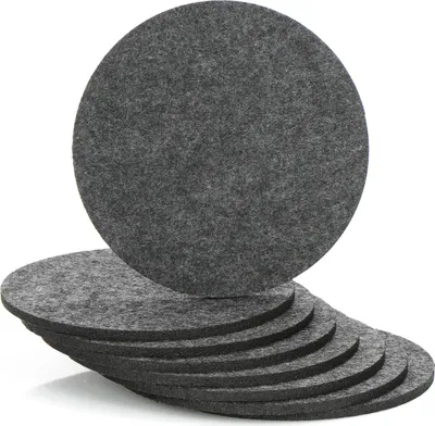 Produktbild von com-four® 8x Filzuntersetzer - Tischschoner aus robustem Filz - Unterlage für Töpfe, Gläser, Schüsseln und Vasen - runde Schutzmatte für Tisch und Möbel Ø 15 cm