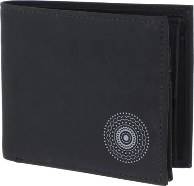 Produktbild von oxmox Geldbörse New Cryptan RFID Protect Querscheinbörse Circle Bloom Print Grey Black schwarz