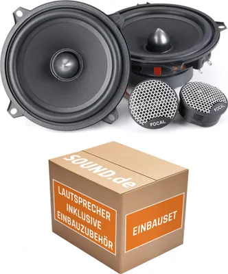 Produktbild von Lautsprecher Boxen Focal ISU130 | 13cm 2-Wege Auto Einbauzubehör - Einbauset passend für Opel Zafira A + B | Tür hinten - justSOUND