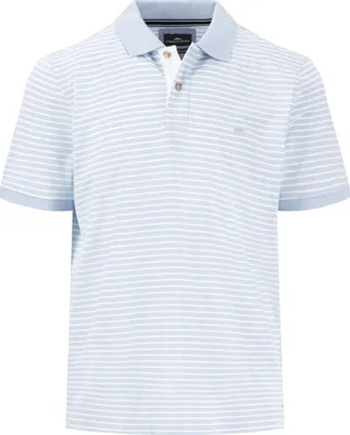 Produktbild von Fynch Hatton Poloshirt kurzarm hellblau gestreift