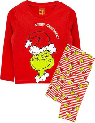 Produktbild von The Grinch - "Merry Grinchmas" Schlafanzug mit langer Hose für Mädchen NS7505 (128) (Rot)