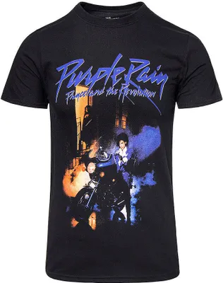 Immagine prodotto di Prince - Maglietta "Purple Rain" per uomo/donna Unisex RO372 (L) (Nero)