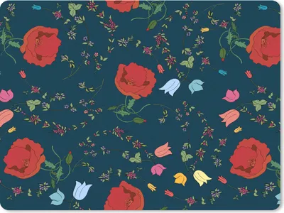 Produktbild von MuchoWow® Mauspad Mousepad Regenbogen - Blumen - Design 40x30 cm - Mousepads - Maus Mat - Pad - Mausunterlage - Anti Rutsch