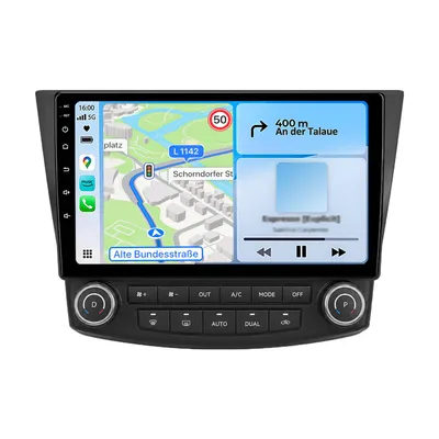 Obrázok produktu pre Dodatočne montované rádio kompatibilné s Honda Accord 7 2003–2008 Carplay Android Auto Navi Bluetooth DAB+ zadná kamera 10 palcov 128 GB