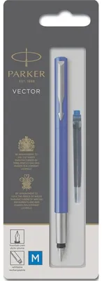 Produktbild von Parker VECTOR, Blau, Edelstahl, Blau, Medium, Sichtverpackung, 1 Stück(e)