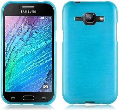 Image de Cadorabo Housse pour Samsung Galaxy J1 2015 Housse de protection turquoise Housse TPU silicone Etui Case Cover