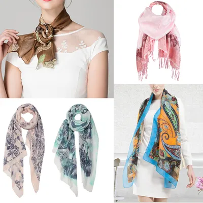 Produktbild von Glamexx24 Damen schal mit Mustermix im Blumendesign Langschal Loop Schlauchschal Tuch-Farbe: Grün aprikosa