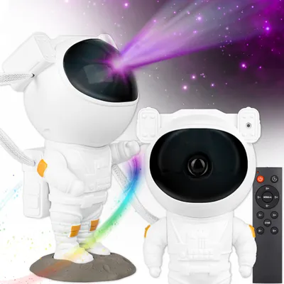 Produktbild von MasterLED Sternenhimmel Projektor LED Astro 230mm – 360° RGB Galaxie-Nachtlicht mit Timer & Fernbedienung und USB-Kabel Weiß