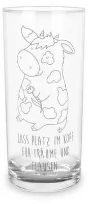 Produktbild von Mr. & Mrs. Panda Glas Kuh 400 ml - Transparent - Geschenk, Hof, Tumbler, Longdrinkglas, Spruch, Trinkbecher, Wasserglas, Bauernhof, Motivtion, Cocktailglas, Milch, Kühe