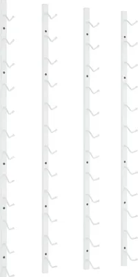 Produktbild von vidaXL Wand-Weinregal für 12 Flaschen 2 Stk. Weiß Eisen