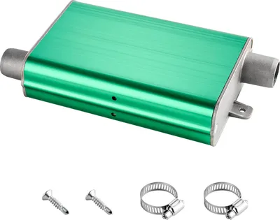 Image de SucceBuy Silencieux de chauffage diesel Kit de silencieux d'échappement avec 2 pinces & vis, alliage d'aluminium, réducteur de bruit pour chauffage auxiliaire 2 kW / 5 kW / 8 kW