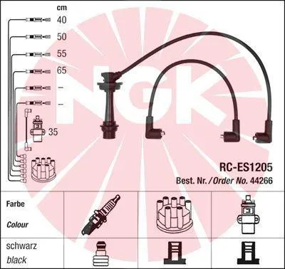 Produktbild von NGK 44266 Zündkabelsatz Zündleitungssatz