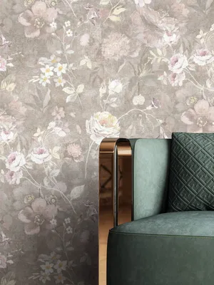 Produktbild von NEWROOM Tapete Braun Vliestapete Blumen - Blumentapete Floral Grau Rosa Rosen Pfingstrosen Rosentapete Romantisch Vintage