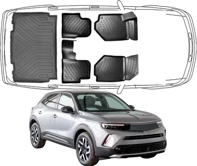 Produktbild von 3D Fußmatten & Untere Kofferraumwanne Auto Set Kompatibel mit Opel Mokka-e Elektro
